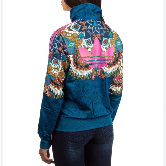 HOT SALE ๐ฅ WOMENS ADIDAS BORBOMIX PRINTED TRACK JACKET SIZE XS ๐ฅ๐ง๐จ๐ฉ๐ฆ๐ช - Picture 2 of 5